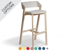 Merano Bar Stool - Upholstered Seat and Back - by TON
