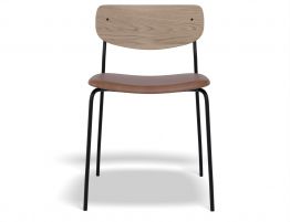 Rylie Chair - Padded Seat with Natural Backrest