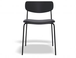Rylie Chair - Padded Seat with Black Backrest
