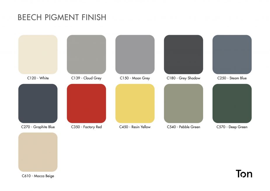 TON Beech Pigment Finish Chart A4 Landscape