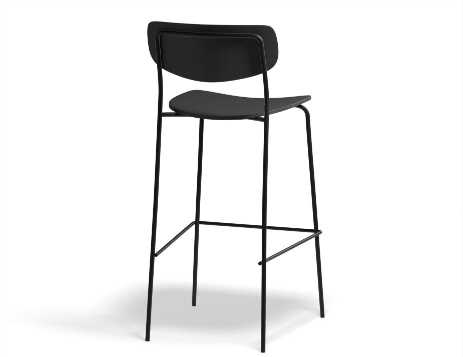 Rylie Stool 75cm Black Black Back2