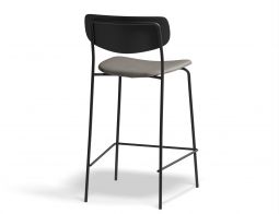 Rylie Stool 65cm Black GreyPU Back