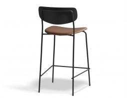 Rylie Stool 65cm Black TanPU Back