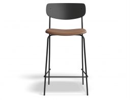 Rylie Stool 65cm Black TanPU Front