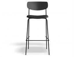 Rylie Stool 75cm Black BlackPU Front