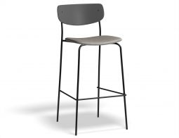 Rylie Stool 75cm Black GreyPU