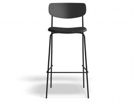 75cm Bar Height - Black Vegan Leather Seat image