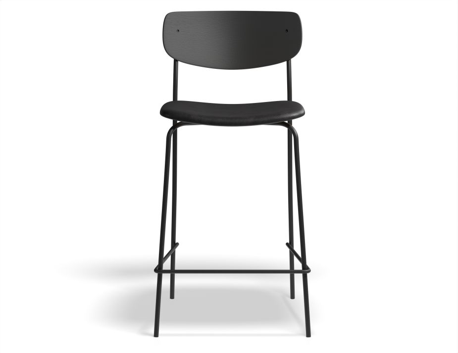 Rylie Stool 65cm Black BlackPU Front