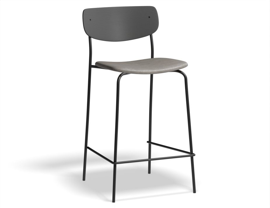 Rylie Stool 65cm Black GreyPU