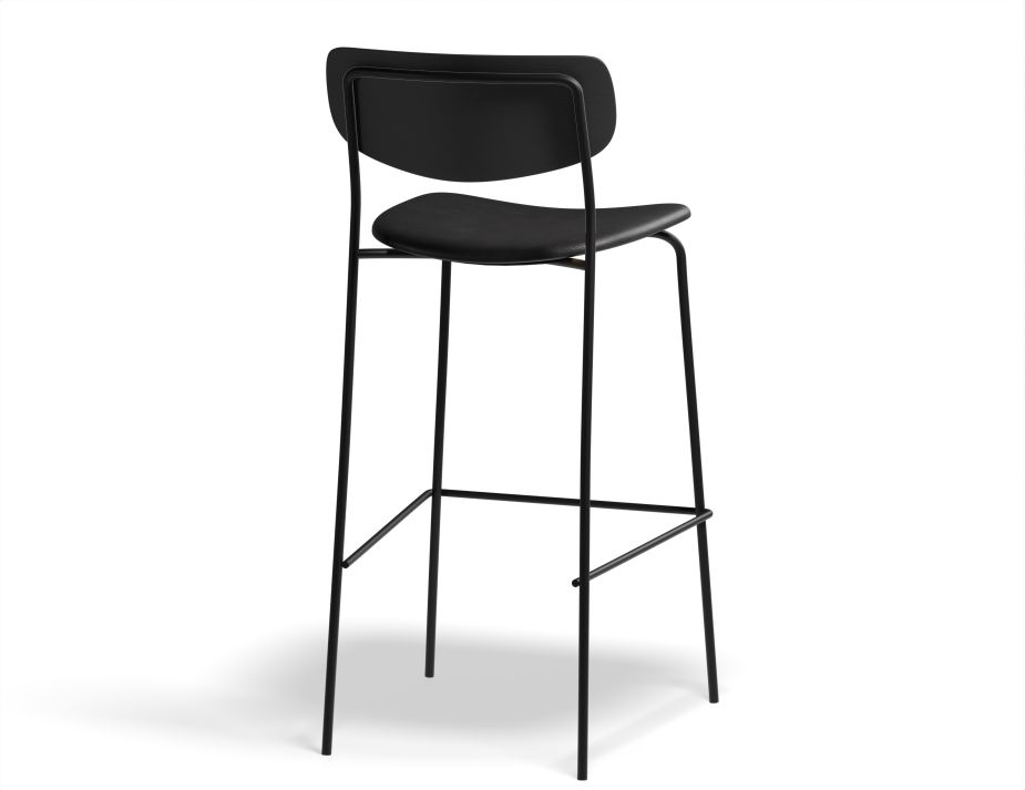 Rylie Stool 75cm Black BlackPU Back