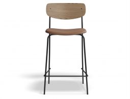 Rylie Stool 65cm Natural TanPU Front