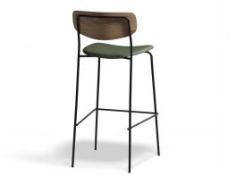 Rylie Stool 75cm Natural GreenPU Back