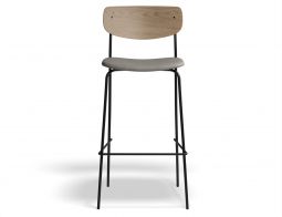 Rylie Stool 75cm Natural GreyPU Front