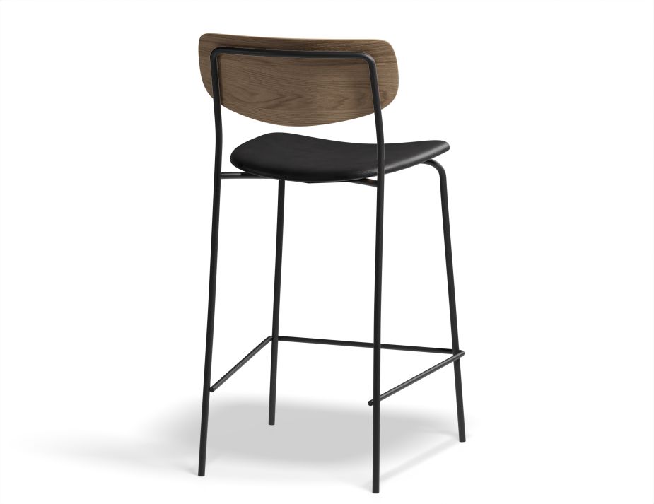 Rylie Stool 65cm Natural BlackPU Back