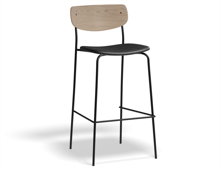 Rylie Stool 75cm Natural BlackPU