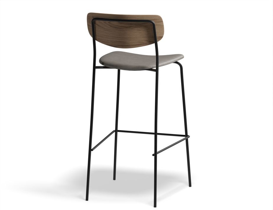 Rylie Stool 75cm Natural GreyPU Back