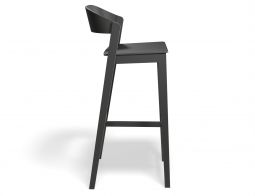 Grayson 75cm Barstool Black Side