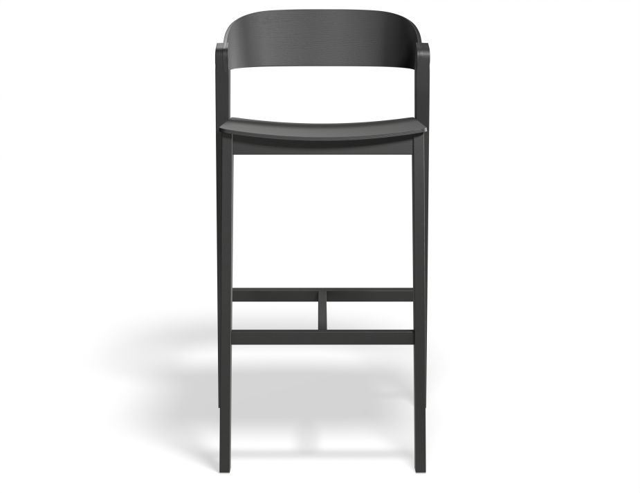 Grayson 75cm Barstool Black Front