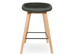 Kobe Stool Green Vegan Leather Front