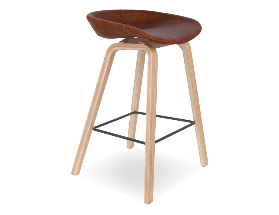 Kobe Stool Tan Vegan Leather 