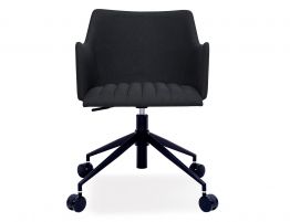 Andorra Swivel Office Armchair Anthracite Grey Fabric