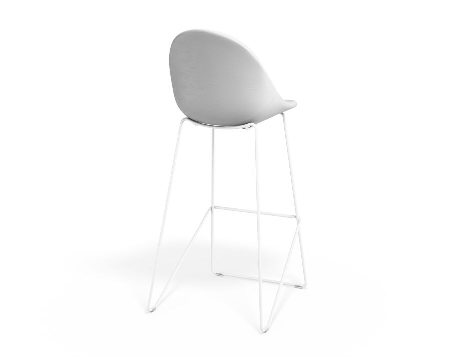 P 2 Pebble Barstool Whitepuseat Whiteframe