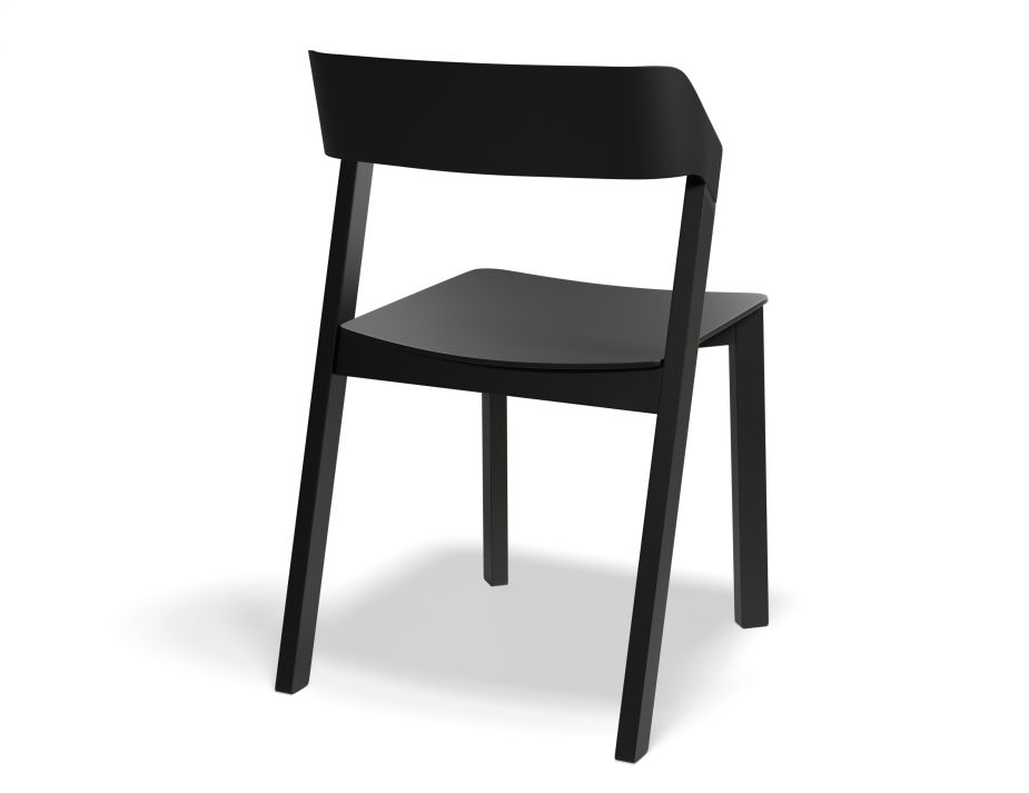 Merano Blackstained Beechwood Diningchair Back