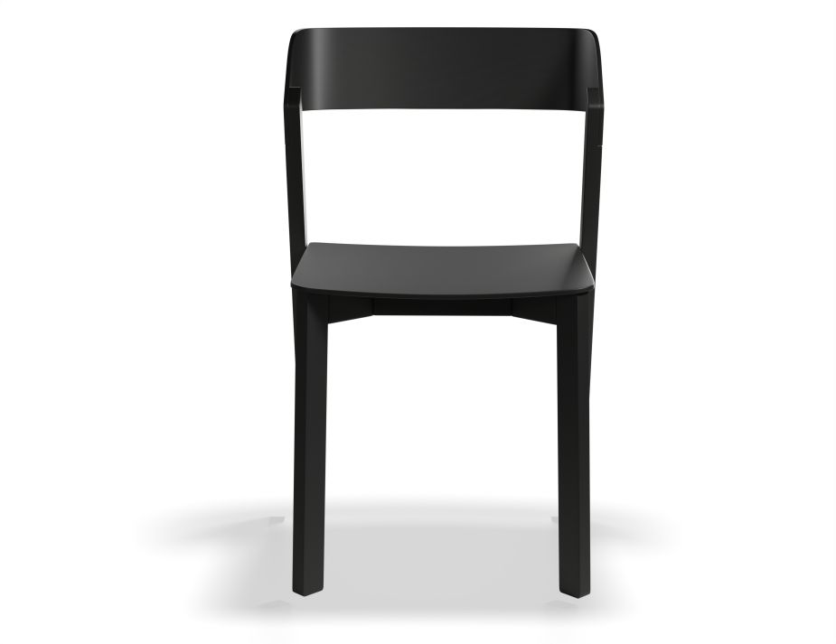 Merano Blackstained Beechwood Diningchair Front