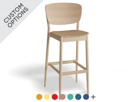 Valencia Bar Stool - Veneer Seat and Back - by TON