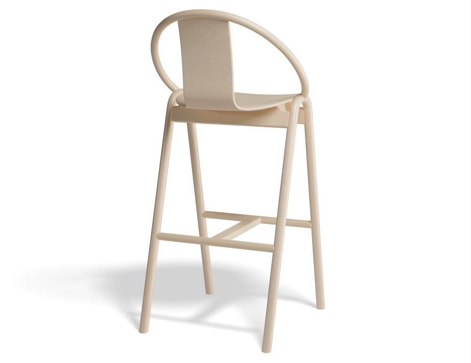 Again Barstool 75cm Beechnatural Back