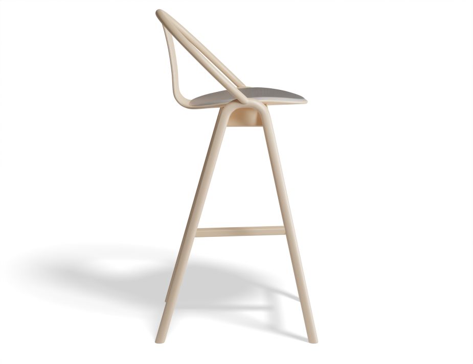 Again Barstool 75cm Seatpad Beechnatural Fargo701 Side