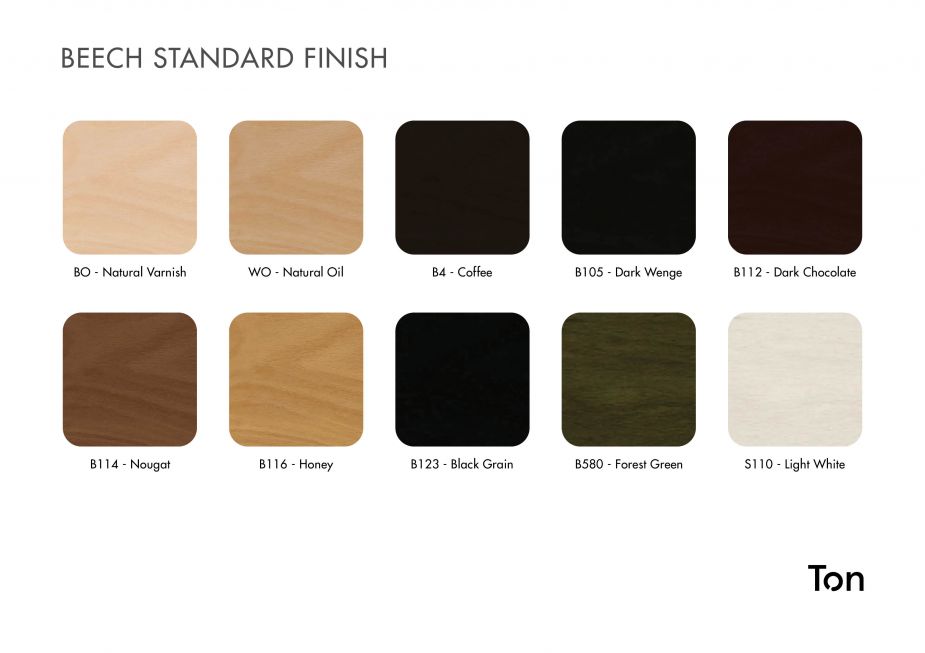 TON Beech Standard Finish Chart A4 Landscape