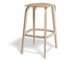 Leaf Barstool Backless Oak Back