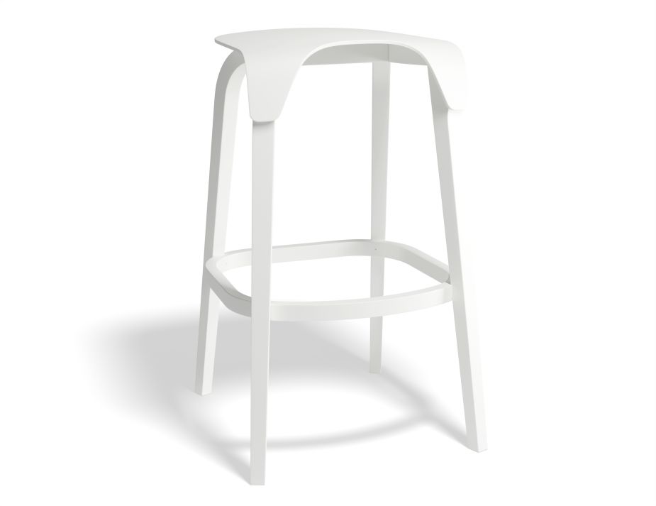 Leaf Barstool Backless Whitepigment