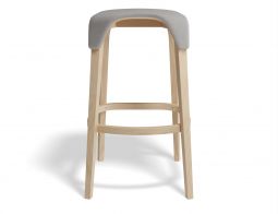 Leaf Barstool Backless Pad Oak Fargo701 Front