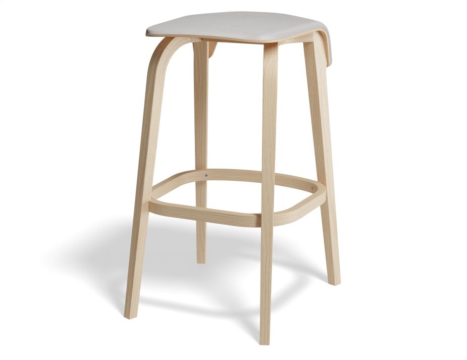 Leaf Barstool Backless Pad Oak Fargo701 Back