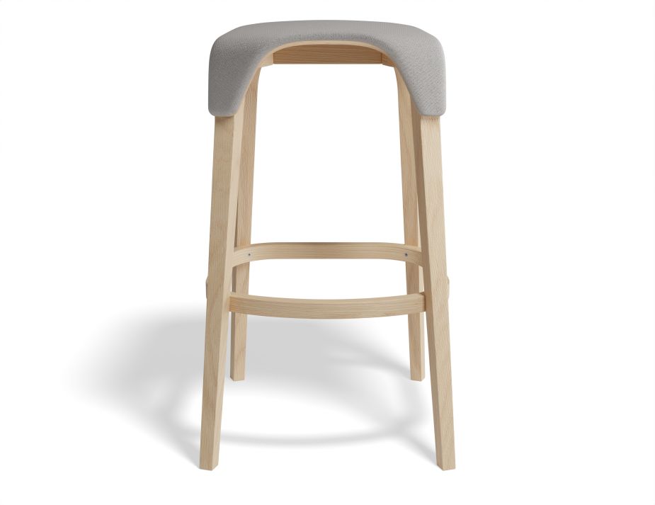 Leaf Barstool Backless Pad Oak Fargo701 Front