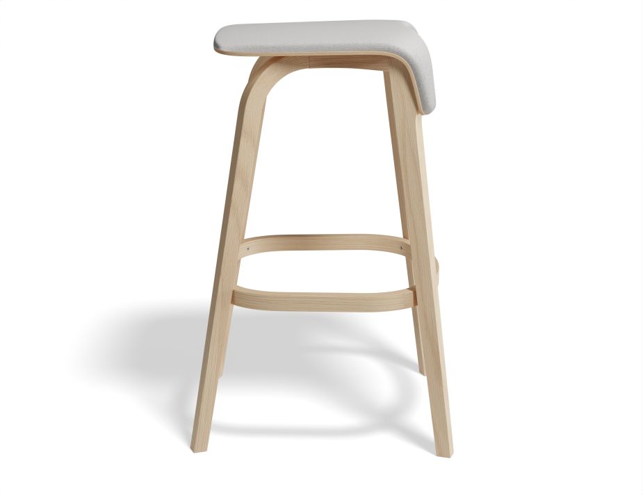 Leaf Barstool Backless Pad Oak Fargo701 Side