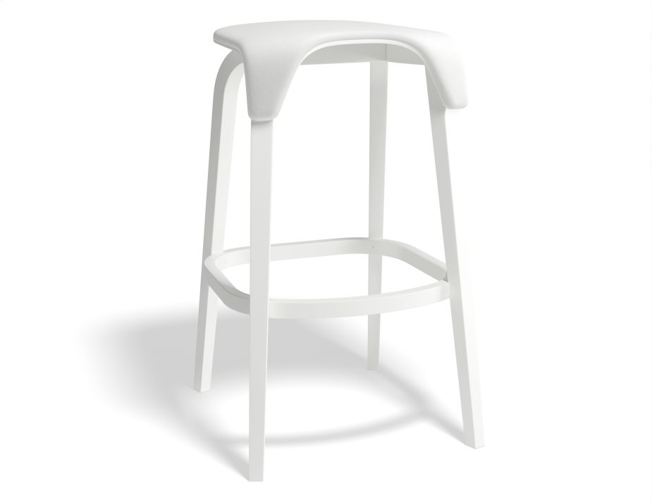 Leaf Barstool Backless Pad Whitepigment Prince171