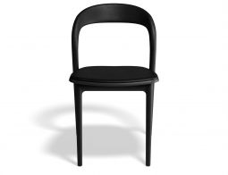 B100229203 P4 Mia Diningchair Black Blackvinyl Front