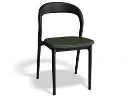 B100229204 P1 Mia Diningchair Black Greenvinyl