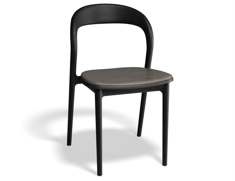 B100229202 P1 Mia Diningchair Black Greyvinyl