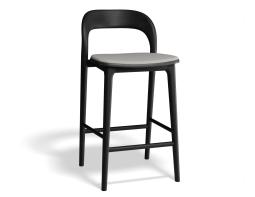 B111227027 P1 Mia Kitchenstool Black Cloudgreyfabric