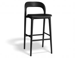 Mia Stool - Black - Upholstered