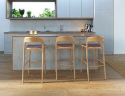 Mia Stool Natural Padded Tan Retail