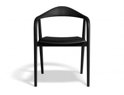 B100230203 P4 Arki Armchair Black Blackvinyl Front