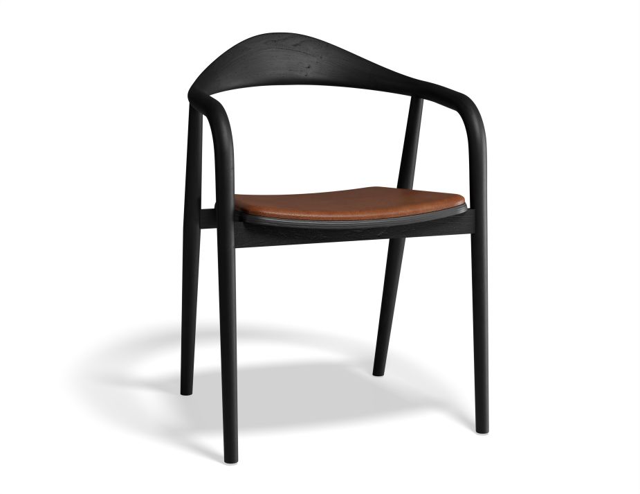 B100230201 P1 Arki Armchair Black Tanvinyl