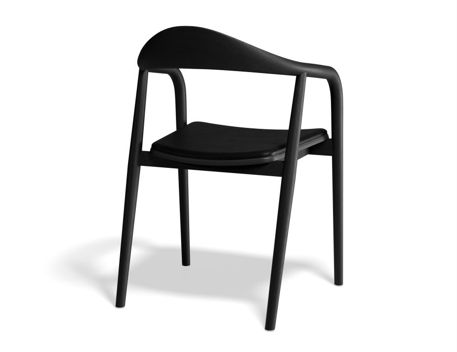 B100230203 P2 Arki Armchair Black Blackvinyl Back