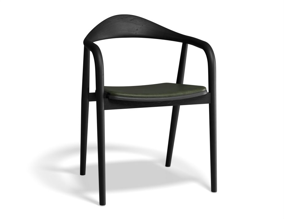 B100230204 P1 Arki Armchair Black Greenvinyl