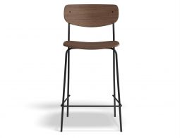 P4 Rylie Stool 65cm Walnut Walnut Front